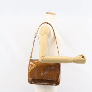 LOUIS VUITTON Monogram Vernis Thompson Street Bag Bronze M91124 LV Auth ka732